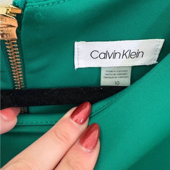 Calvin Klein Vibrant Green Midi Dress - Picture 3 of 3